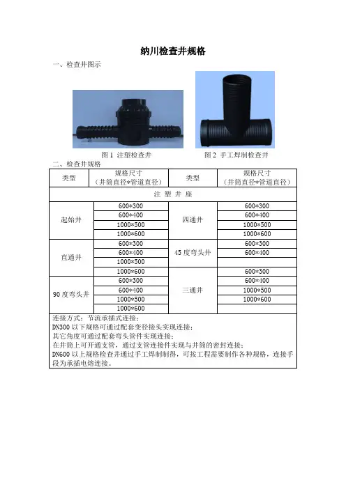 检查井类型