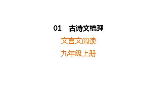 九年级上册文言文-2024年中考语文一轮复习课件