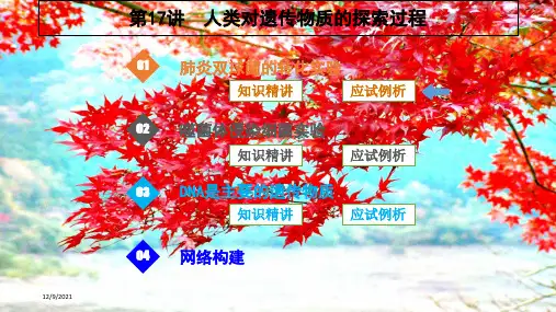 高考生物一轮复习第17讲人类对遗传物质的探索过程课件高三全册生物课件