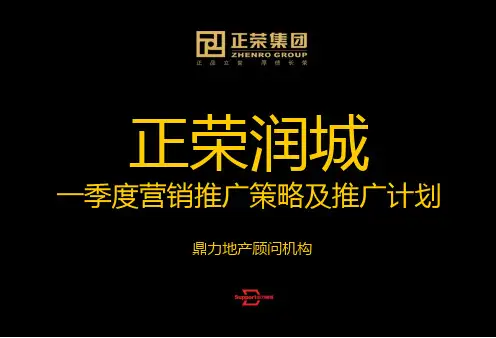 一季度营销推广策略及推广计划(PPT 38页)