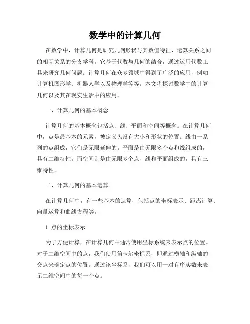数学中的计算几何
