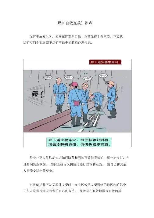 煤矿自救互救知识点