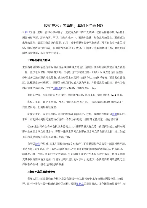 胶印技术：向重影、套印不准说NO