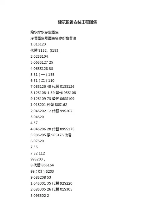 建筑设备安装工程图集