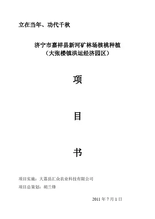 核桃种植计划书