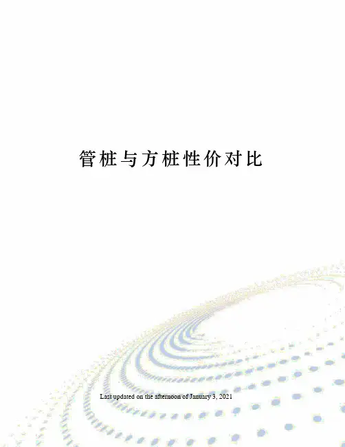 管桩与方桩性价对比