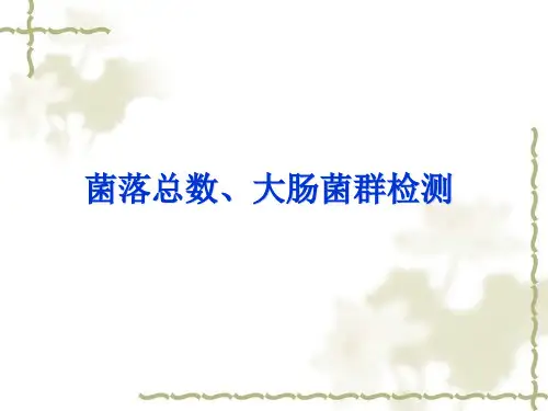 菌落总数及大肠菌群测定 - 副本
