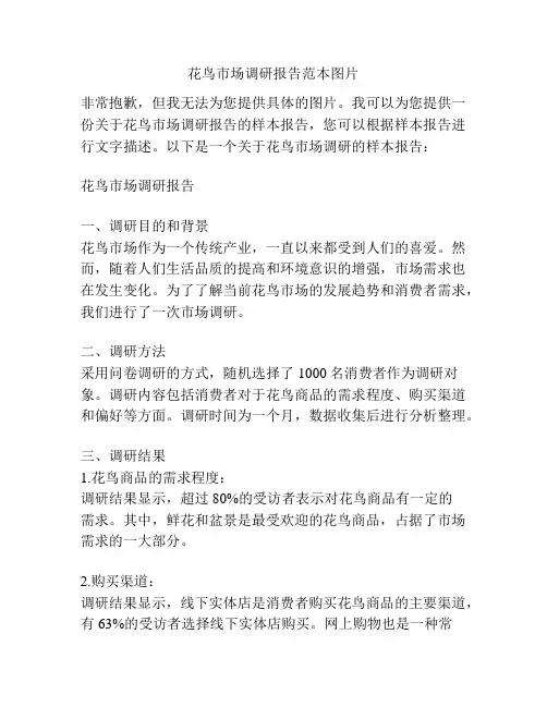 花鸟市场调研报告范本图片
