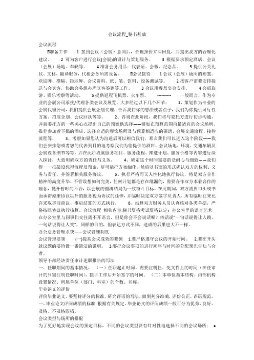 会议流程_秘书基础