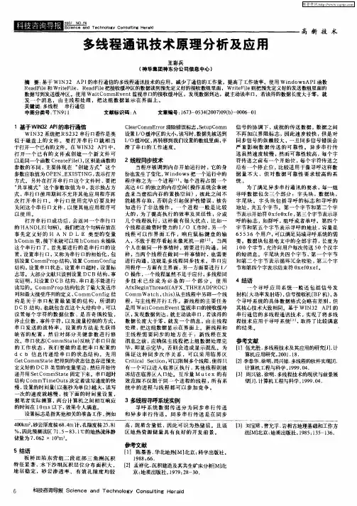 多线程通讯技术原理分析及应用