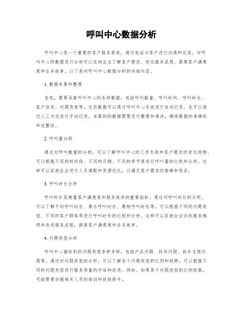 呼叫中心数据分析