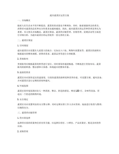 超市蔬菜区运营方案