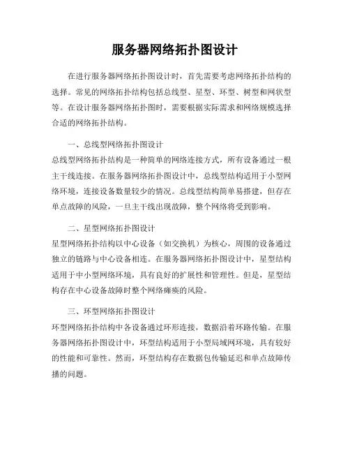 服务器网络拓扑图设计
