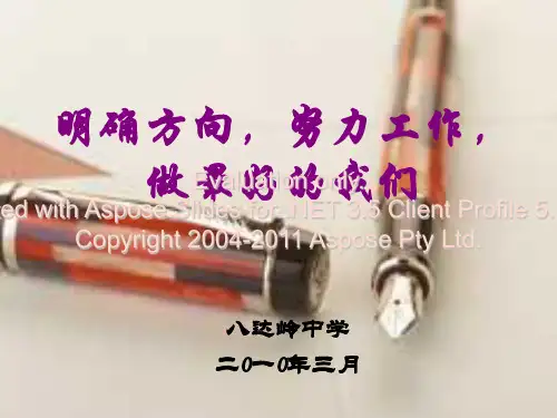 明确方向努力工作做最好的我们ppt