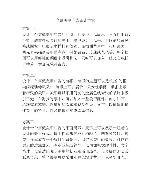 穿戴美甲广告设计方案