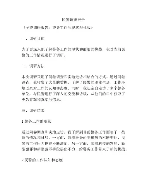 民警调研报告