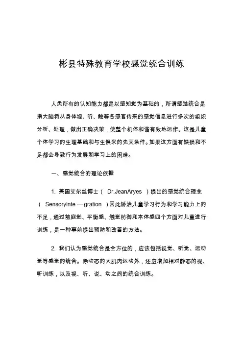 特教感觉统合训练项目