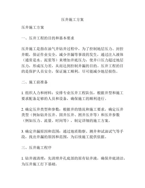 压井施工方案