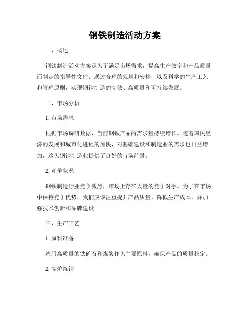 钢铁制造活动方案