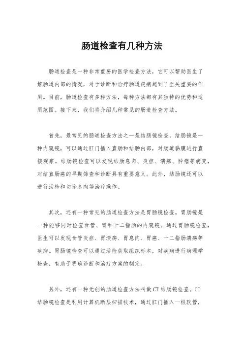 肠道检查有几种方法
