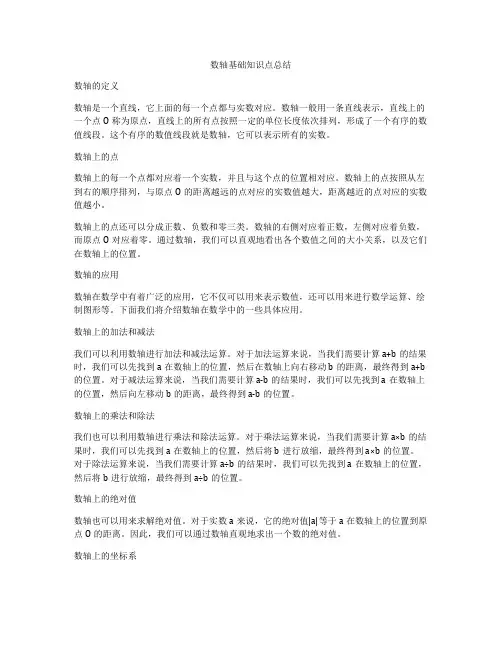 数轴基础知识点总结