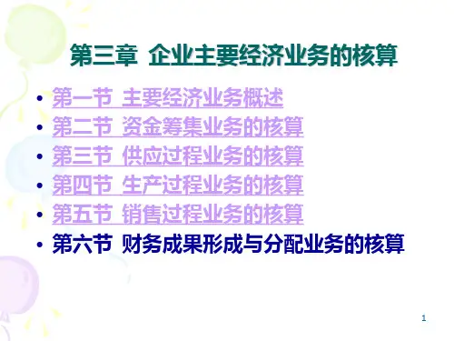 第三章制造业企业主要经济业务的核算PPT课件