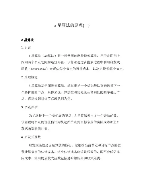 a星算法的原理(一)