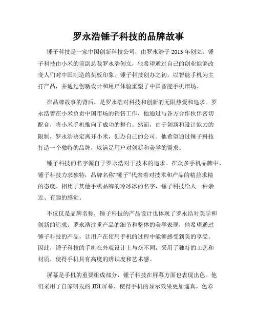 罗永浩锤子科技的品牌故事