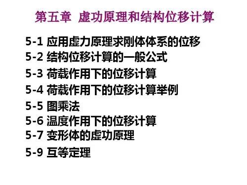 5 虚功原理与结构位移计算
