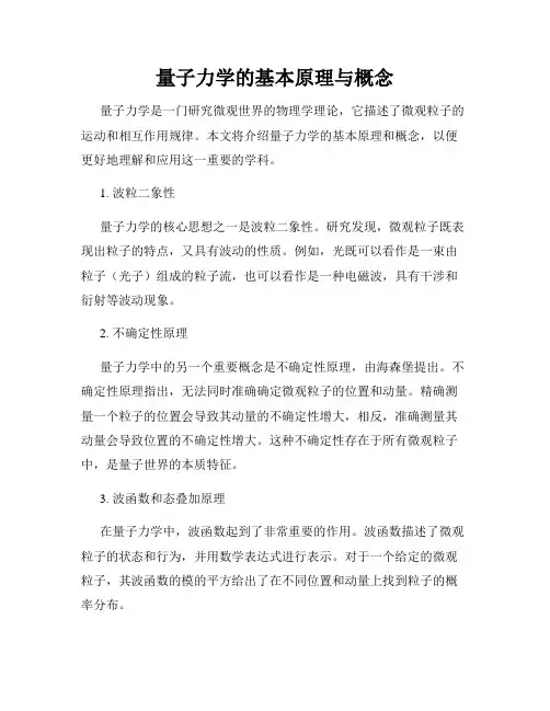 量子力学的基本原理与概念