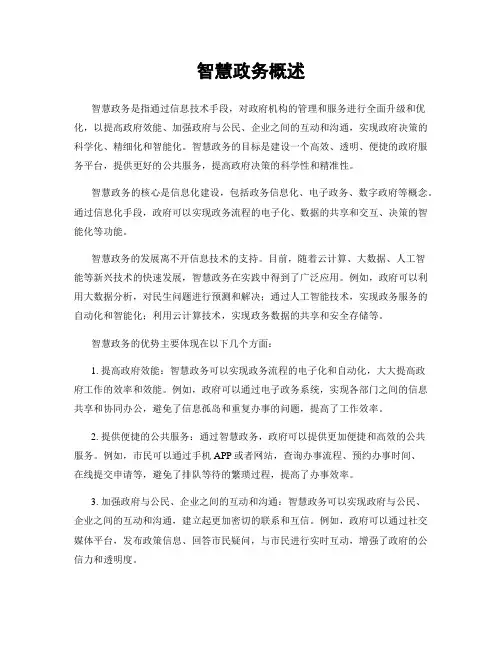 智慧政务概述