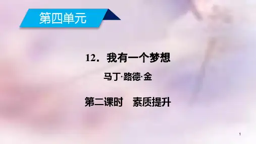 高中语文 第4单元 12 我有一个梦想(第2课时)课件 新人教版必修2