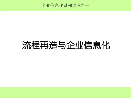 流程再造的原则和企业信息化(ppt 61页)