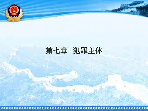 刑法 犯罪主体