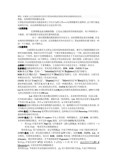 计算机所处理的图从其描述原理上可以分为两大类
