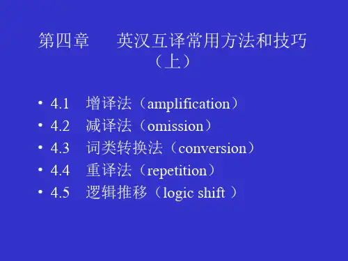 英汉互译技巧-4