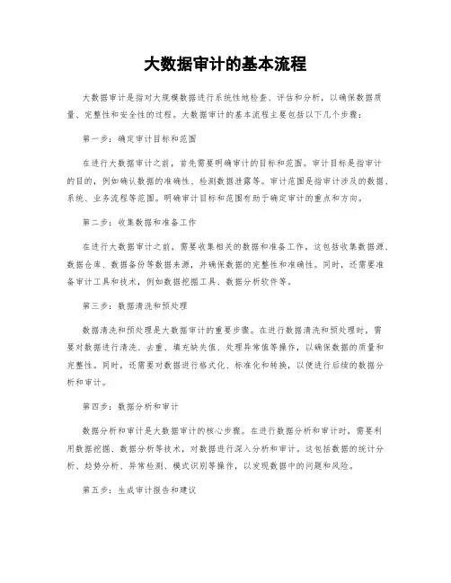 大数据审计的基本流程