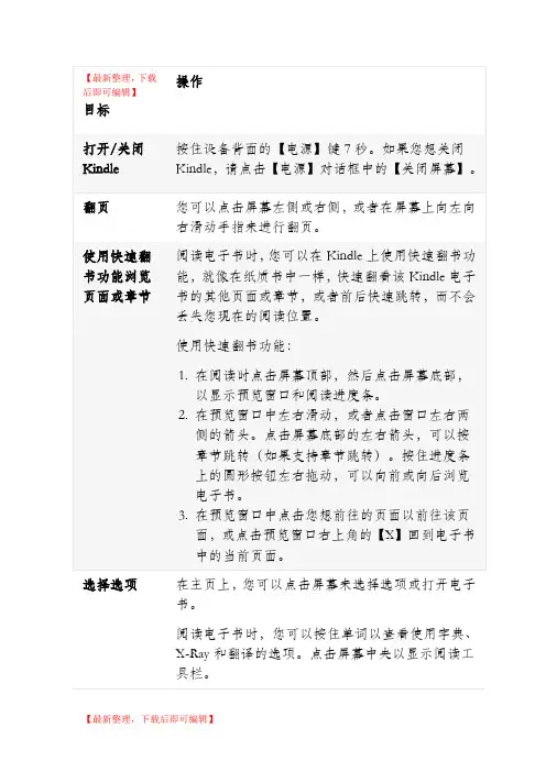 kindle操作手册(完整资料).doc