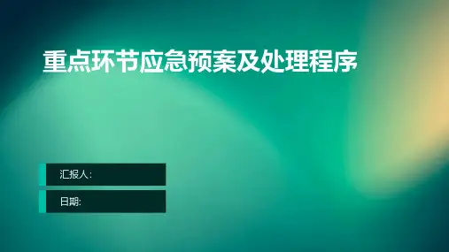 重点环节应急预案及处理程序
