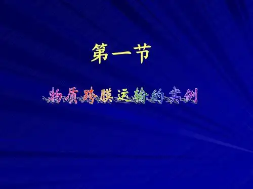 人教版教学课件物质跨膜运输的实例(1)