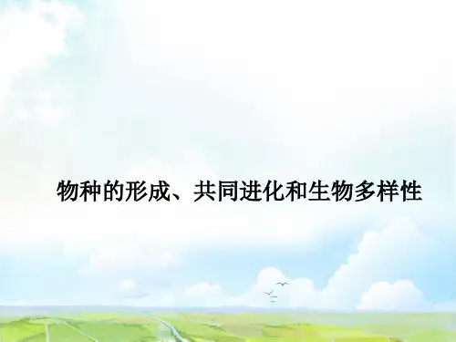 高中生物必修二精品课件10：7.2.2 隔离与物种的形成、共同进化与生物多样性的形成