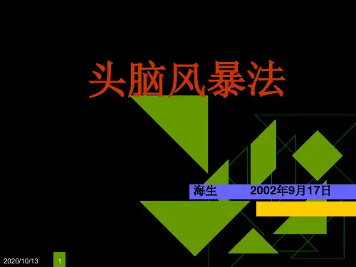 头脑风暴法PPT课件