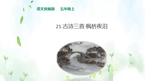五年级上执教课件-古诗三首枫桥夜泊人教(部编版)