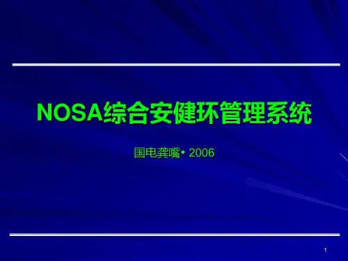 NOSA综合安健环管理系统培训课件