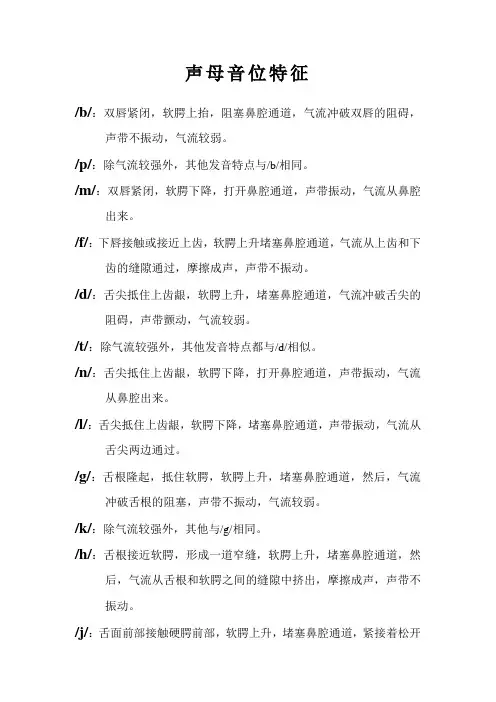 声母音位特征