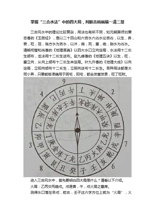 掌握“三合水法”中的四大局，判断吉凶祸福一清二楚