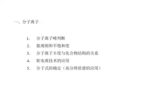 如何解析质谱图培训资料