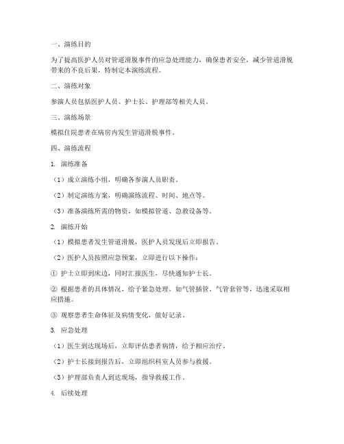 管道滑脱应急预案演练流程
