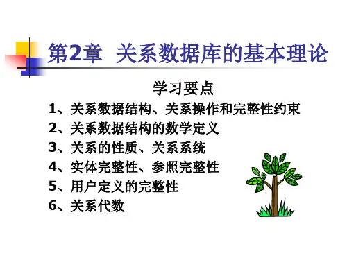02 关系数据库的基本理论