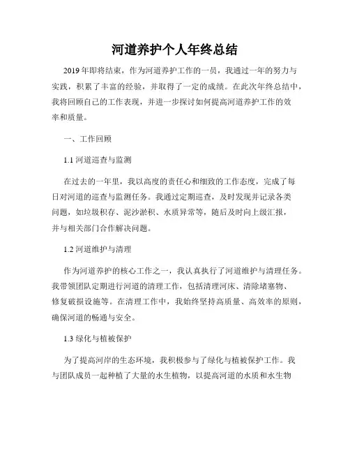 河道养护个人年终总结